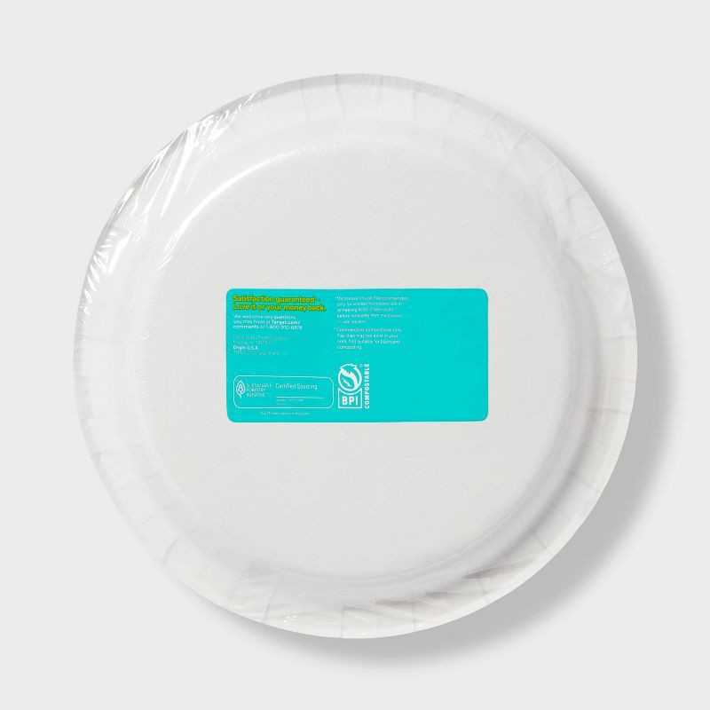 slide 3 of 3, Blue Floral Paper Plate 10" - 150ct - up&up™, 150 ct