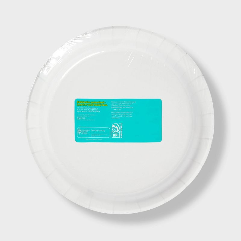 slide 3 of 3, Blue Floral Paper Plate 10" - 86ct - up&up™, 86 ct