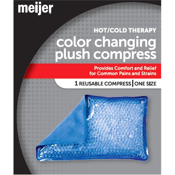 slide 1 of 1, Meijer Hot Or Cold Plush Compress, 1 ct