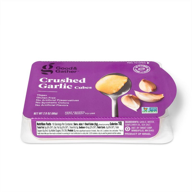 Frozen Crushed Garlic Cubes - 2.8oz - Good & Gather 2.8 oz