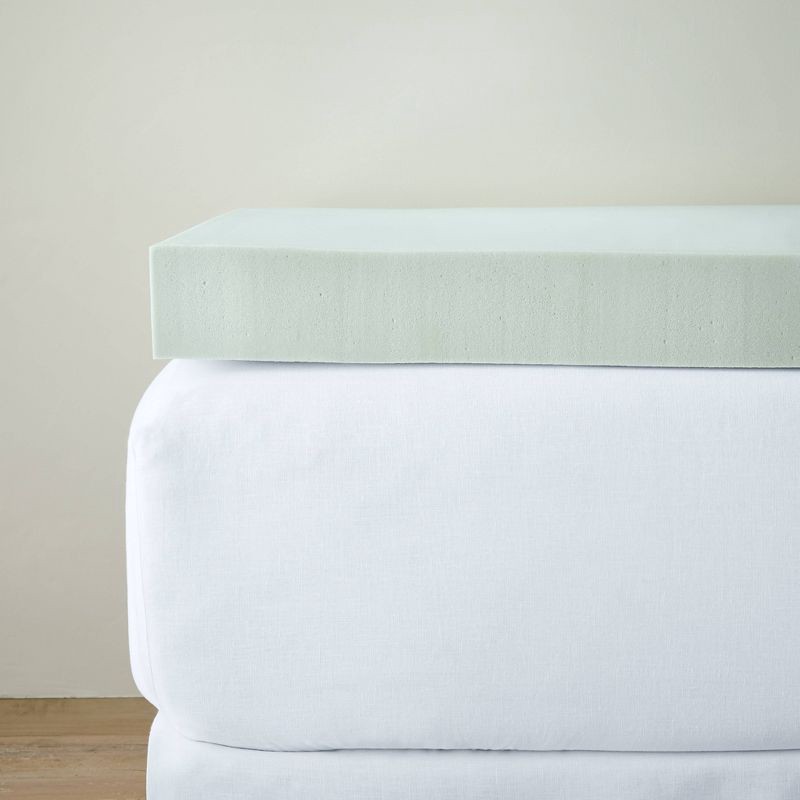 slide 2 of 5, Full 3" Serene™ Foam Mattress Topper - Casaluna™: Polyester Cover, CertiPUR-US, Reduced Motion Transfer, 1 ct