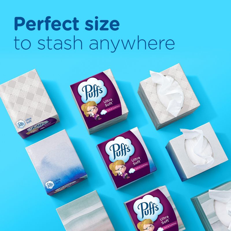 slide 8 of 16, Puffs Ultra Soft Facial Tissue - 8pk/576ct, 8 ct, 576 ct