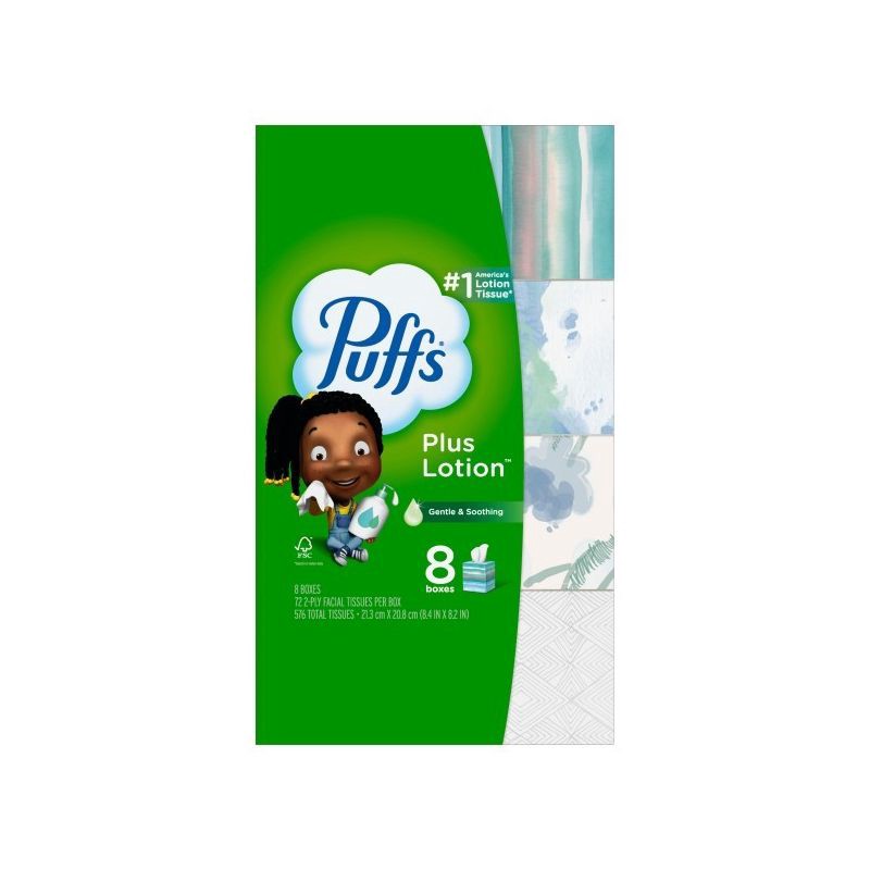 slide 15 of 16, Puffs Plus Lotion Facial Tissue - 8pk/576ct, 8 ct, 576 ct