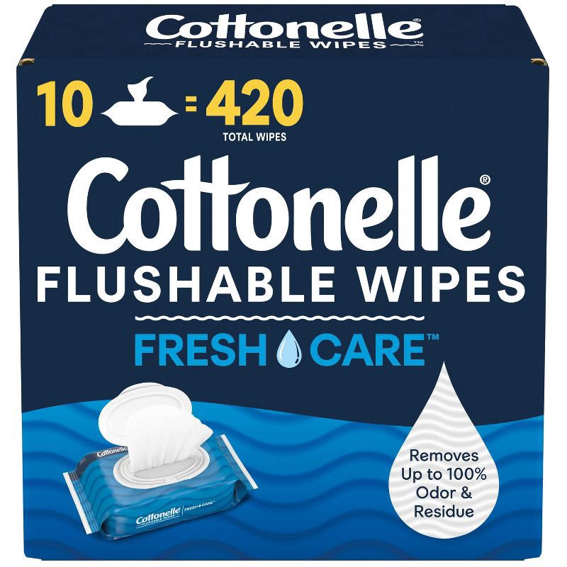 slide 1 of 10, Cottonelle Fresh Care Flushable Wet Wipes - 10pk/42ct, 10 ct, 42 ct