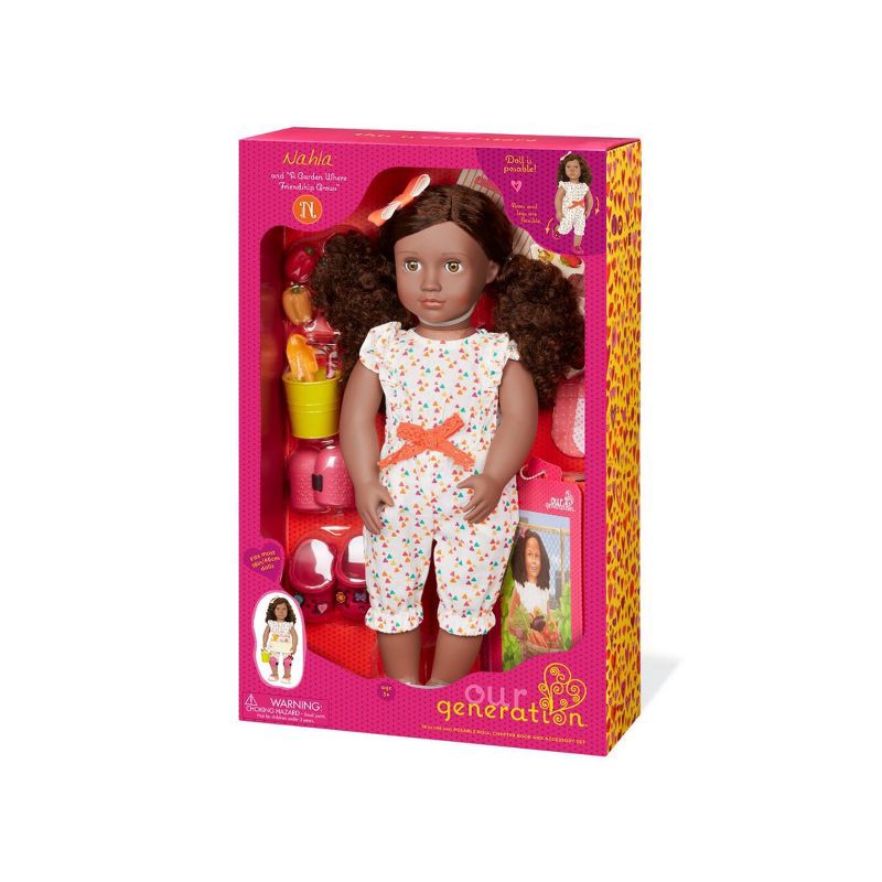 slide 6 of 6, Our Generation Nahla with Storybook & Accessories 18" Posable Gardening Doll, 1 ct