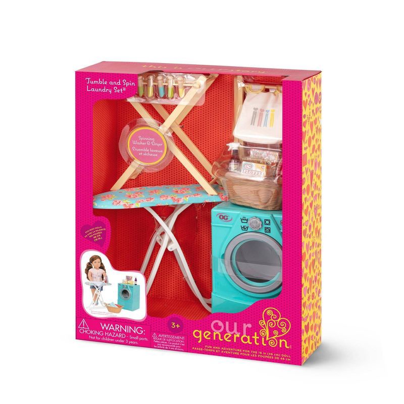 slide 2 of 5, Our Generation Tumble & Spin Laundry Set, 1 ct