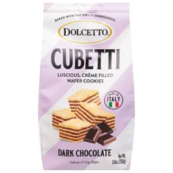 Dolcetto Cubetti Dark Chocolate Wafer Cookies 8.8 oz