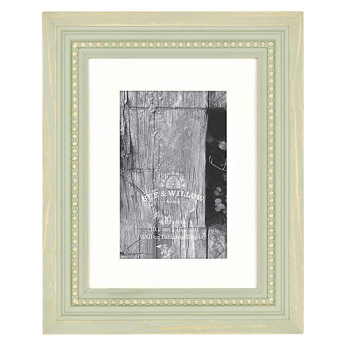 slide 1 of 1, Bee & Willow Home Bee & Willow Beaded Wood Matted Picture Frame - Mint, 4 in x 6 in