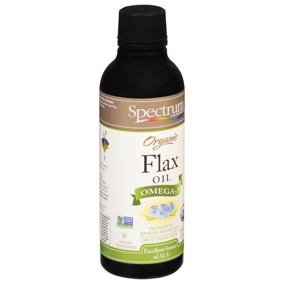 slide 8 of 14, Spectrum Essentials Spectrum Organic Flax Seed Oil, 16 fl oz