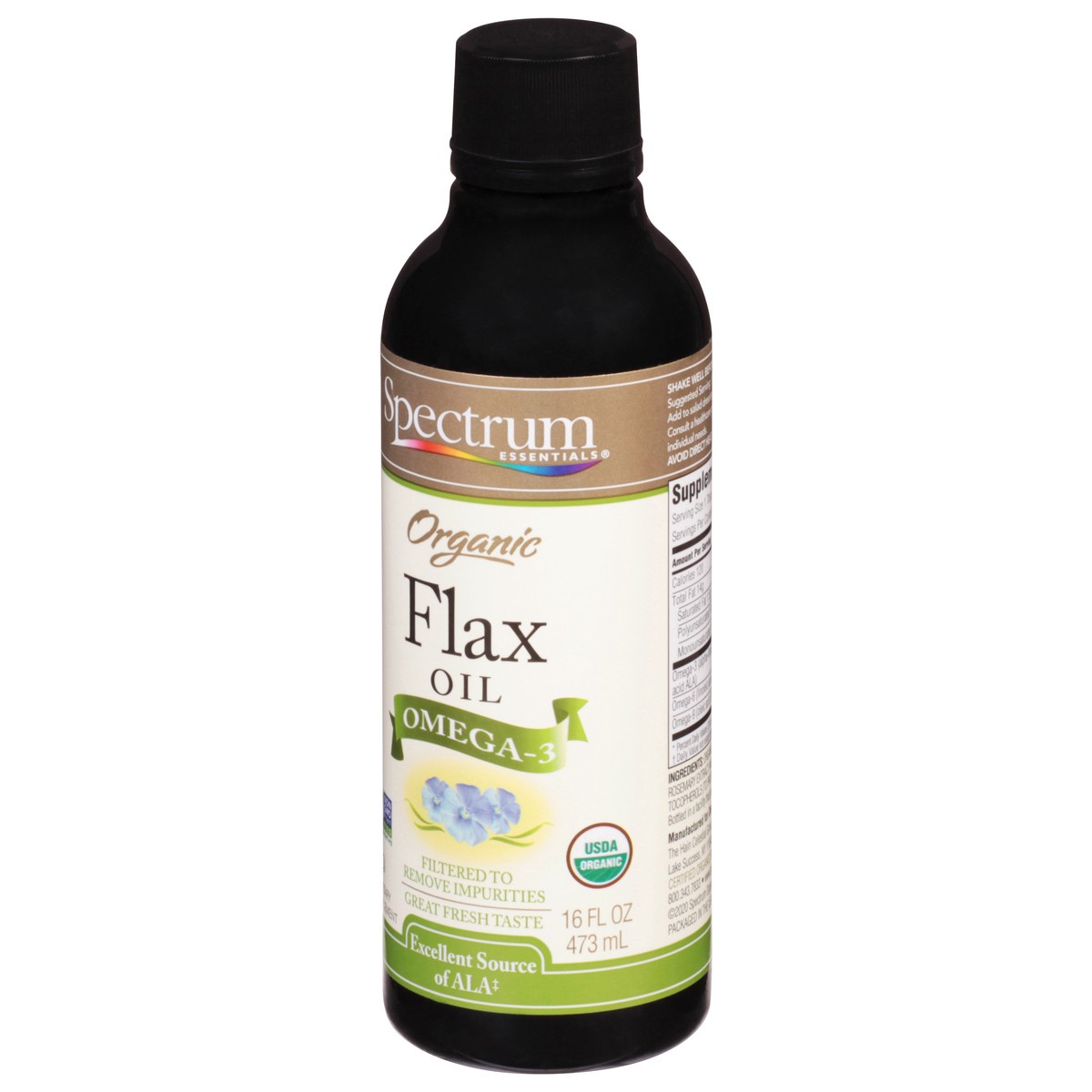 slide 14 of 14, Spectrum Essentials Spectrum Organic Flax Seed Oil, 16 fl oz