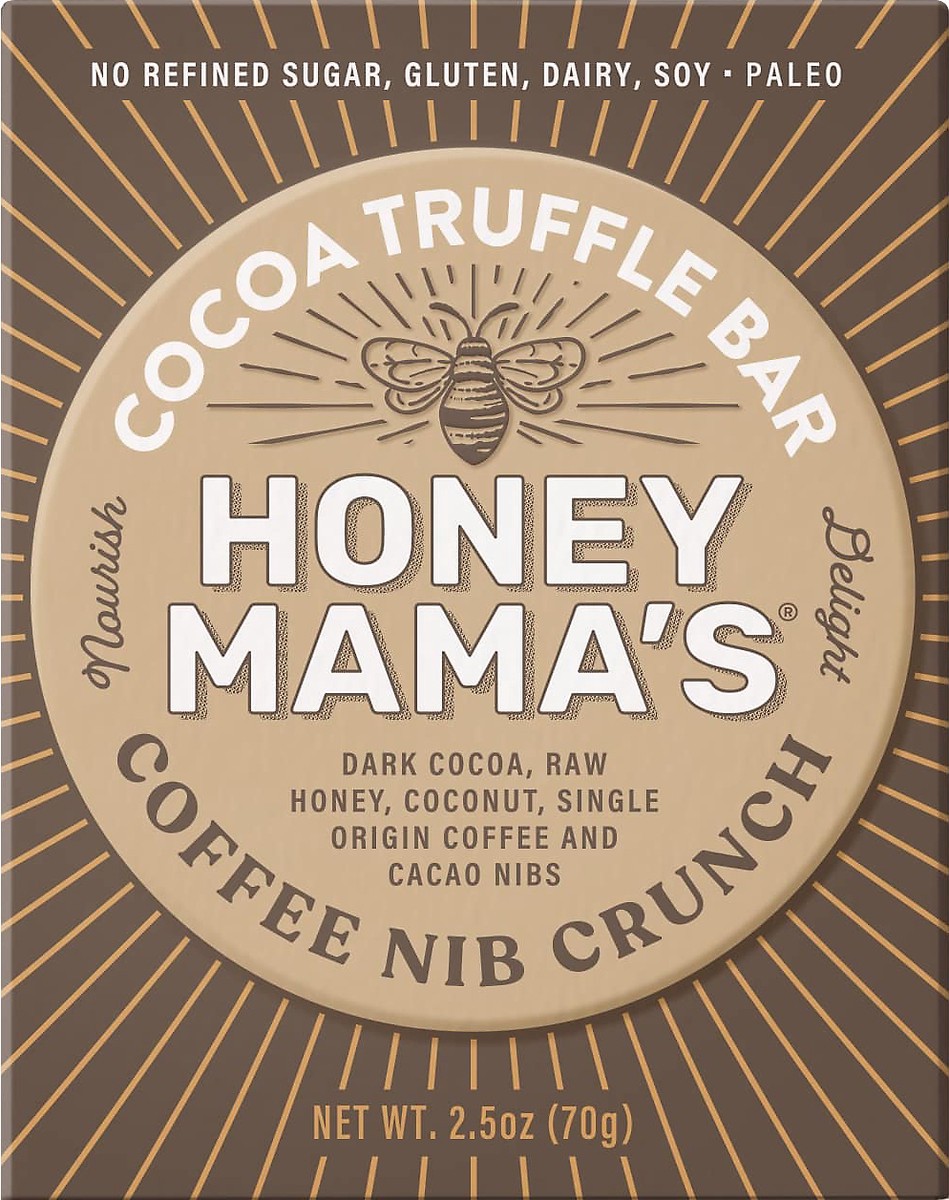 slide 3 of 3, Honey Mama's Coffee Nib Crunch Cocoa Truffle Bar 2.5 oz, 2.5 oz