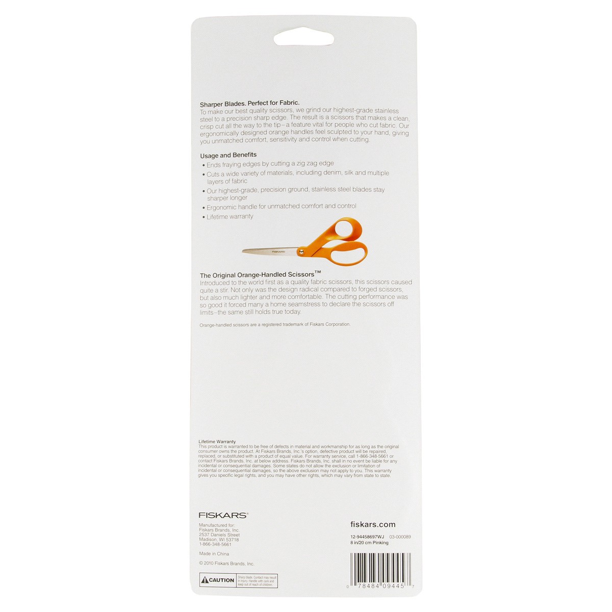 slide 2 of 2, Fiskars Pinking Shears, 9 in