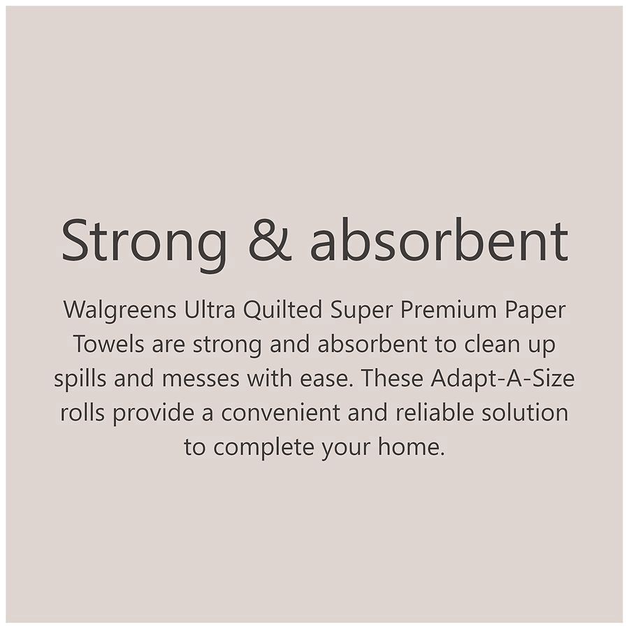 slide 4 of 5, Walgreens Ultra Quilted Super Premium Paper Towels Triple Rolls, 140 ct x 2 ct