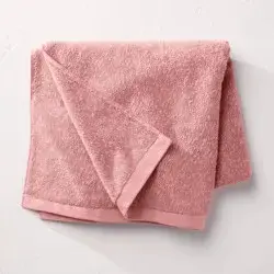 Slub Accent Organic Bath Towel Blush - Casaluna™