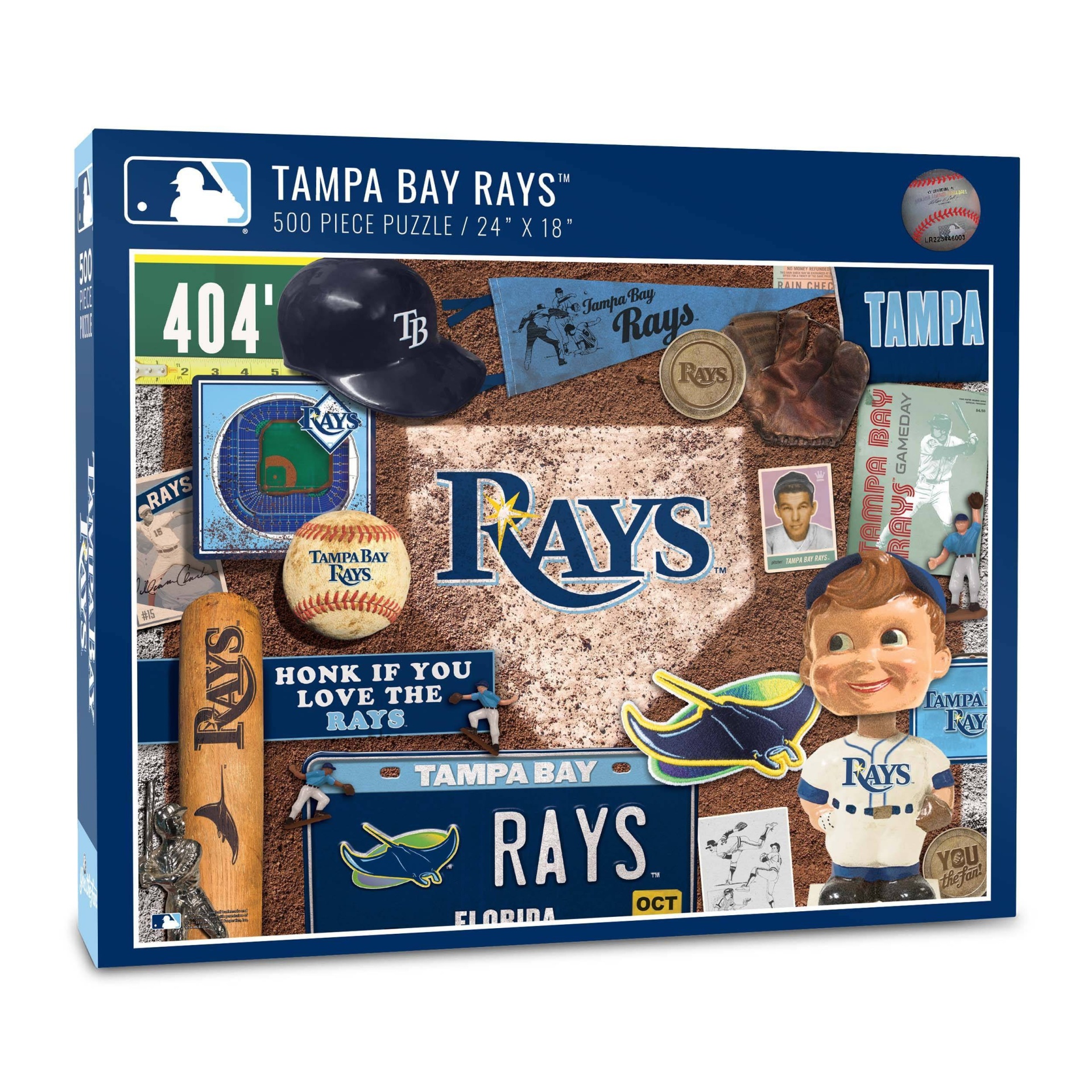 slide 1 of 3, MLB Tampa Bay Rays Throwback Puzzle, 500 ct