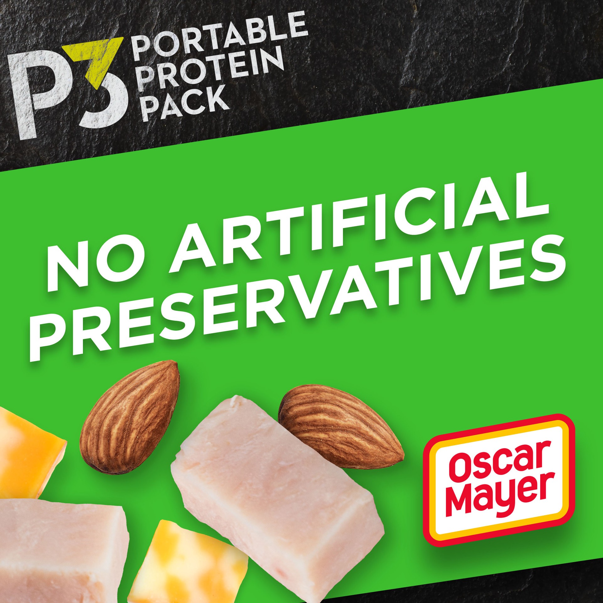 slide 3 of 5, P3 Portable Protein Snack Pack with Turkey, Almonds & Colby Jack Cheese, 5 ct Box, 2 oz Trays, 10 oz