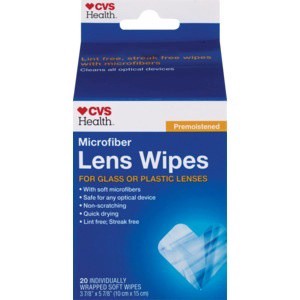 slide 1 of 1, CVS Health Premoistened Lens Wipes, 20 ct