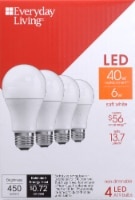 slide 1 of 1, Everyday Living Led A19 6W, 4 ct