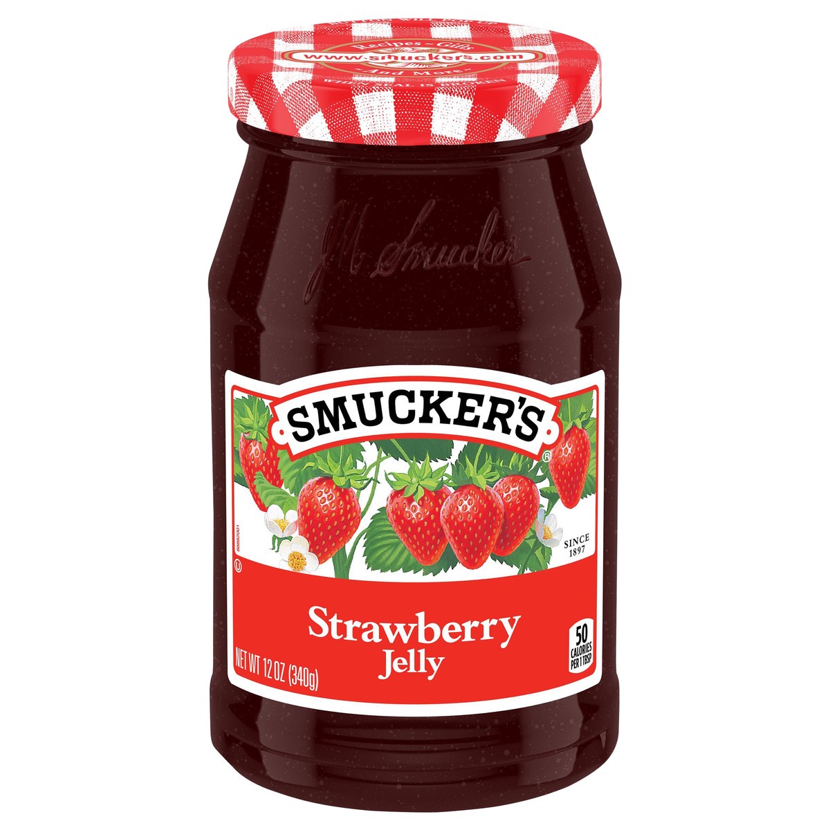 slide 1 of 4, SMUCKERS Jelly Strawberry, 12 oz