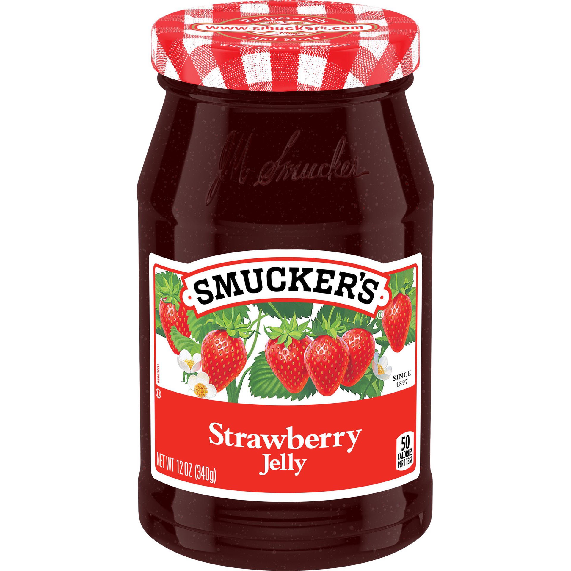 slide 1 of 4, SMUCKERS Jelly Strawberry, 12 oz