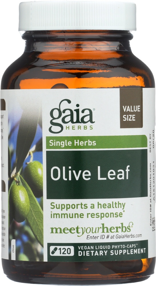 slide 1 of 1, Gaia Herbs Olive Leaf, 120 ct