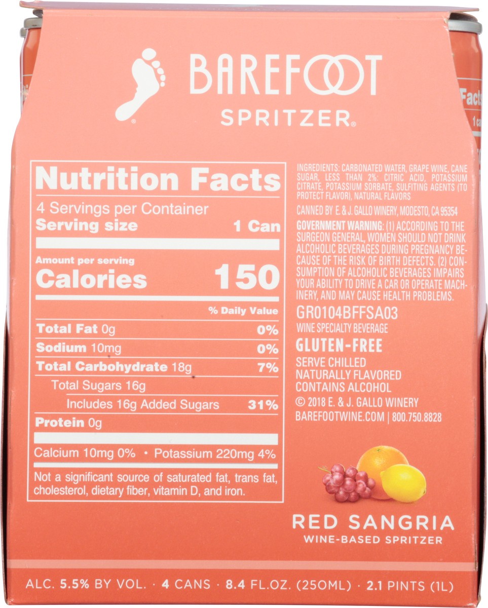 slide 8 of 14, Barefoot Red Wine, 4 ct; 8.4 fl oz