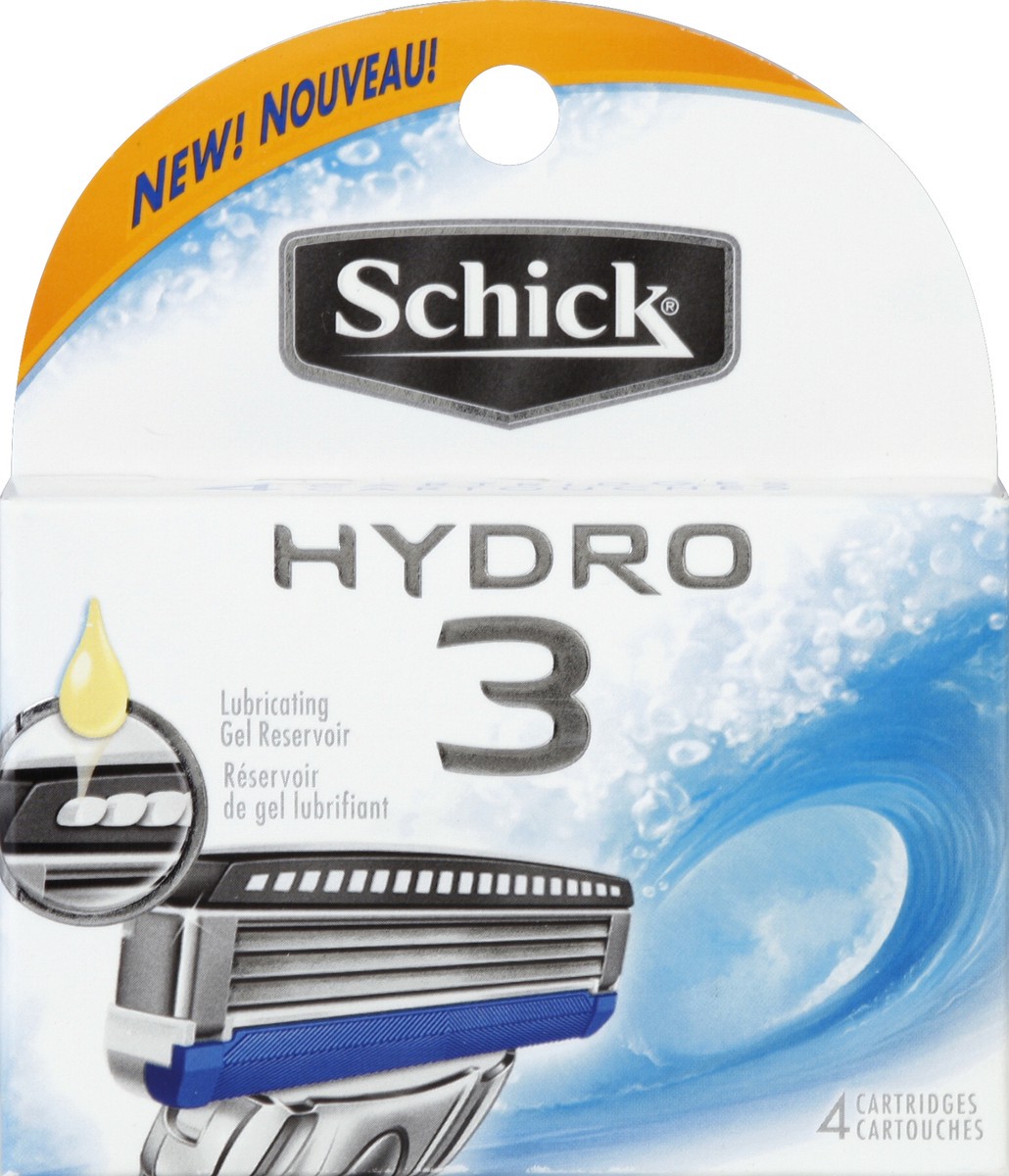 slide 5 of 5, Schick Hydro 3 Men's Refill Razor Blades - 4 Count Plus 1 Schick Hydro 5 Men's Refill Razor Blade, 5 ct