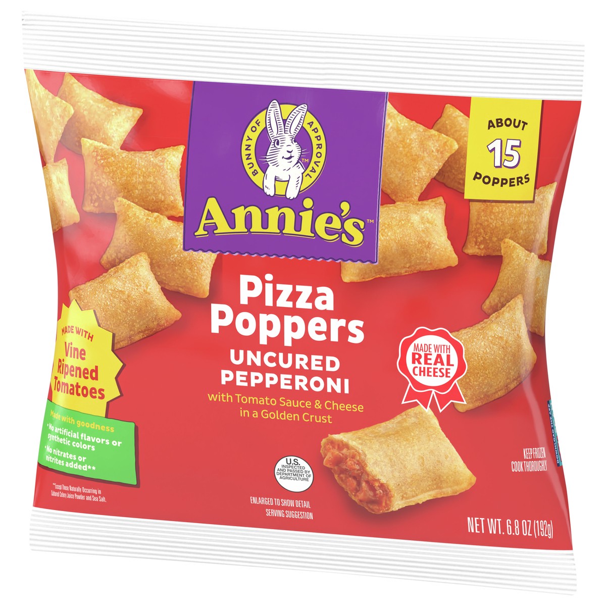 slide 4 of 9, Annie's Annies Homegrown Pizza Poppers Pepperoni, 6.8 oz