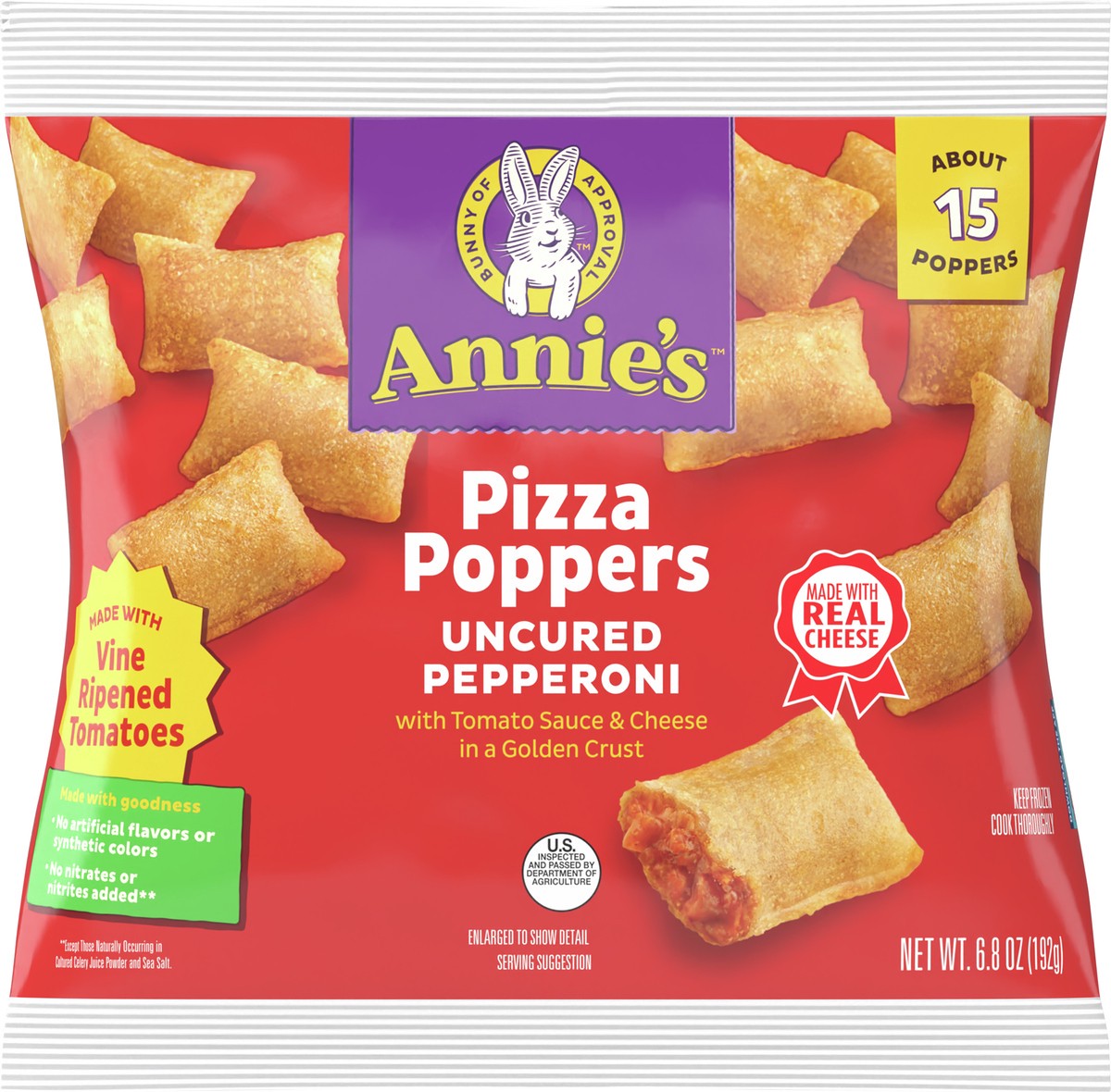 slide 2 of 9, Annie's Annies Homegrown Pizza Poppers Pepperoni, 6.8 oz