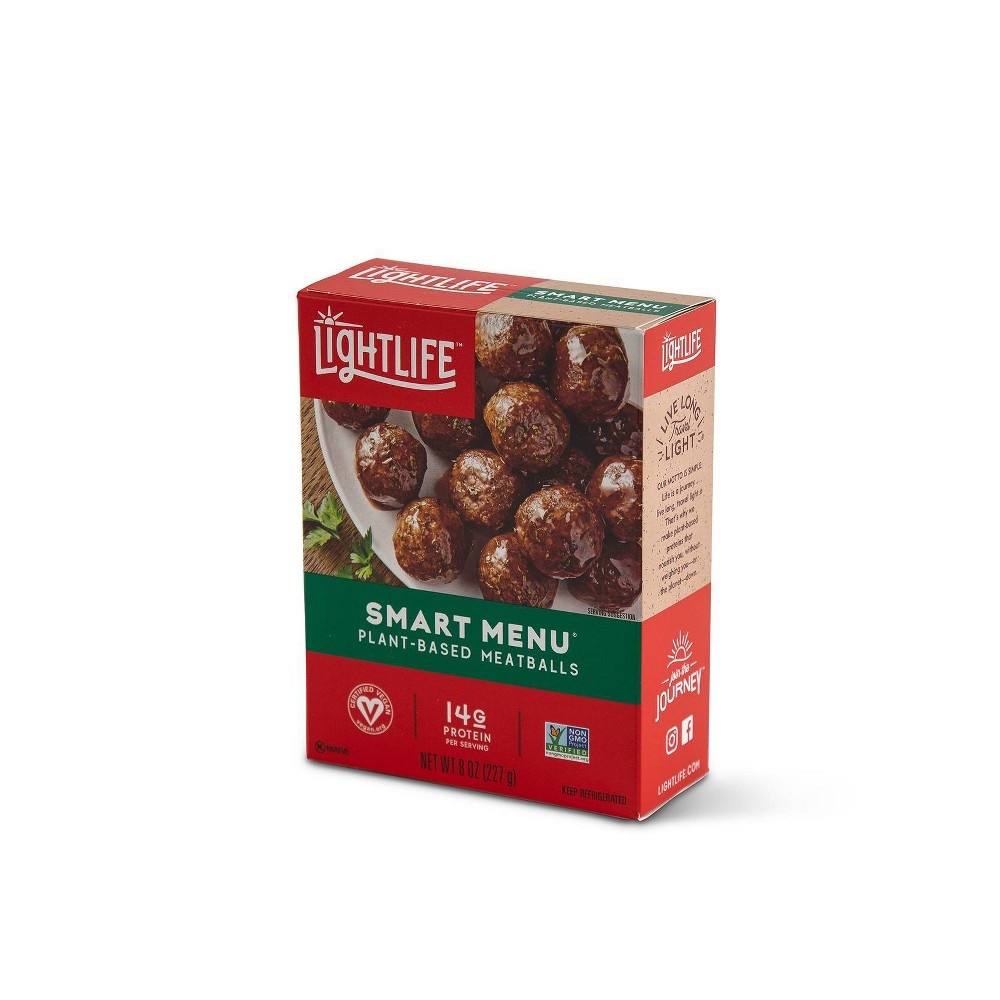 slide 4 of 4, Lightlife Smart Menu Veggie Meatballs, 8 oz