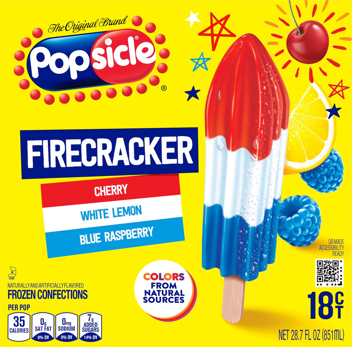 slide 2 of 13, Popsicle Firecracker Ice Pop Ice Pops, 18 ct