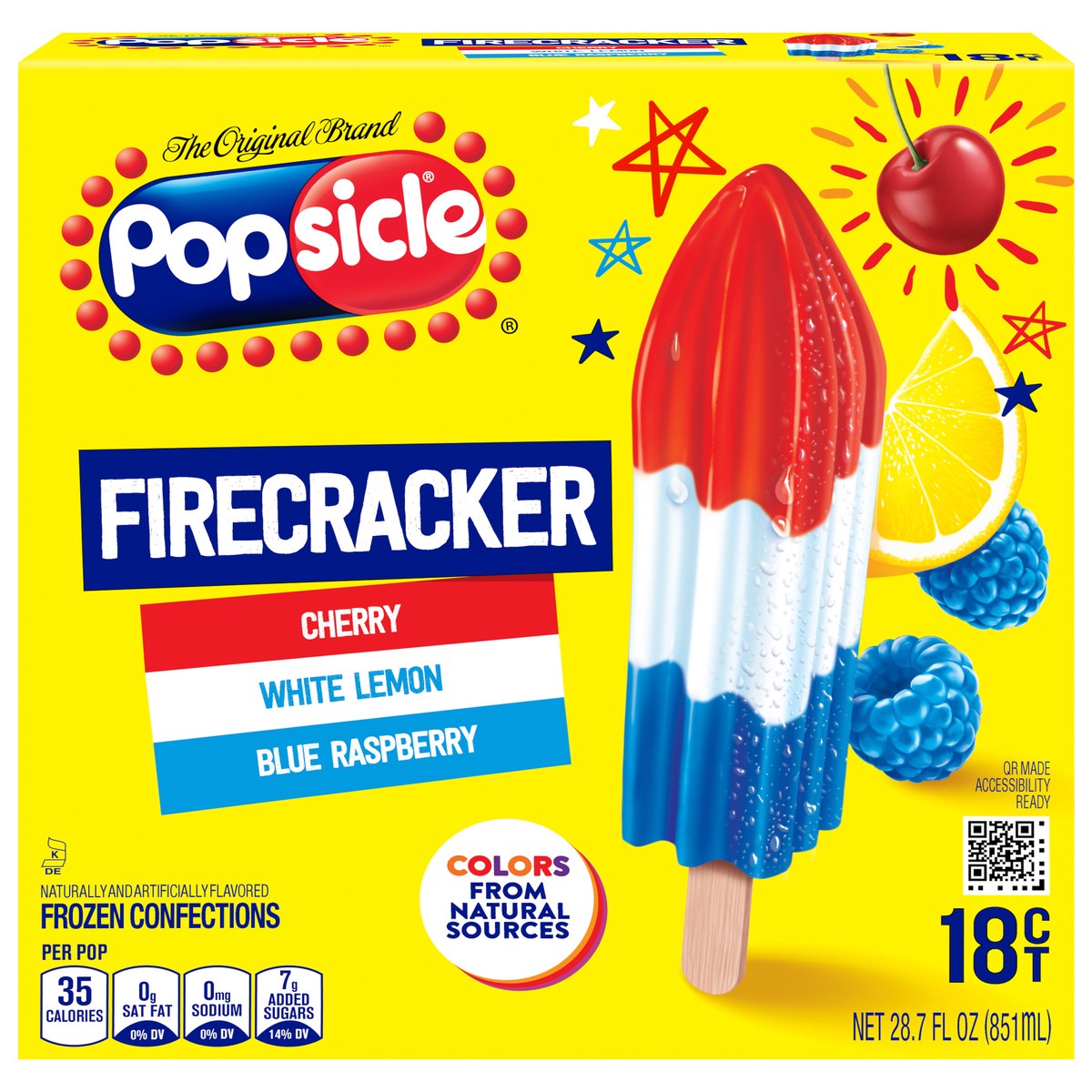 slide 3 of 13, Popsicle Firecracker Ice Pop Ice Pops, 18 ct