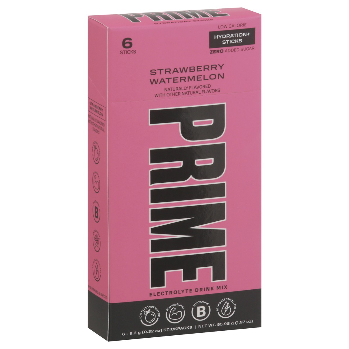 slide 11 of 13, Prime Hydration+ Strawberry Watermelon Sticks - 6pk/9.8g, 6 ct, 9.8 gram