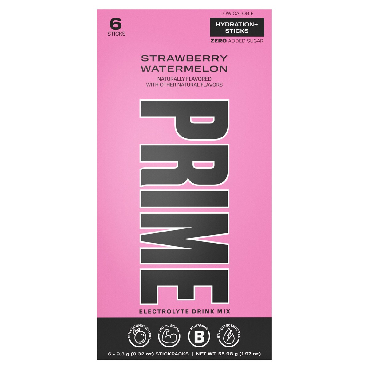 slide 1 of 13, Prime Hydration+ Strawberry Watermelon Sticks - 6pk/9.8g, 6 ct, 9.8 gram