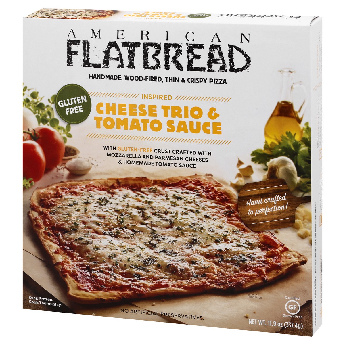 slide 5 of 13, American Flatbread Gluten Free Inspired Cheese Trio & Tomato Sauce Pizza 11.9 oz, 11.9 oz