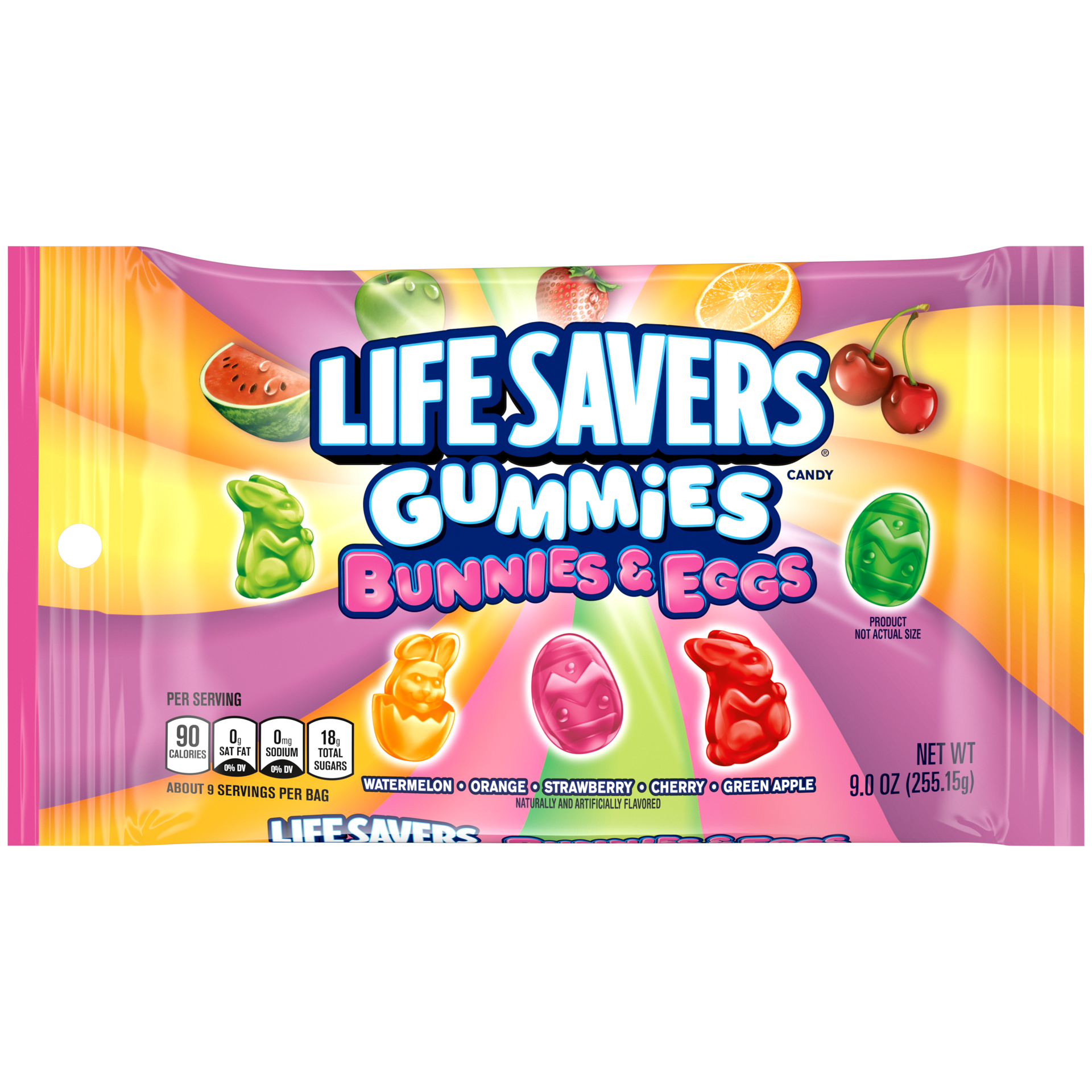 slide 1 of 8, LIFE SAVERS Gummies Bunnies & Eggs Easter Candy Assortment, 9 Oz Bag, 9 oz