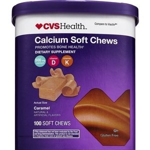 slide 1 of 1, CVS Health Caramel Calcium Soft Chews, 100 ct