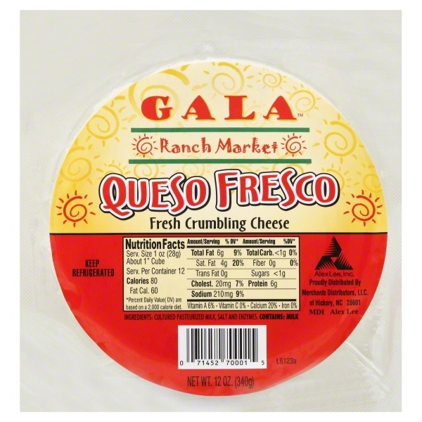 queso fresco Nutrition Facts and Calories, Description