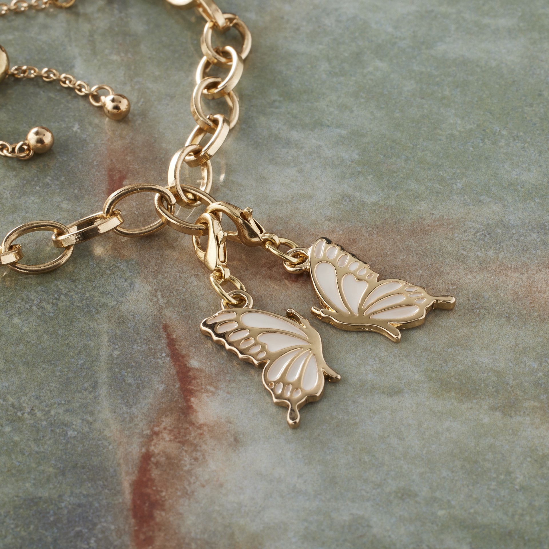 slide 2 of 3, Gold Butterfly Charms By Bead Landing, 22 mm charm size