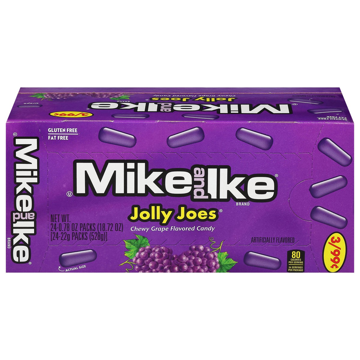 slide 2 of 4, Mike And Ike Jolly Joes, 24 ct