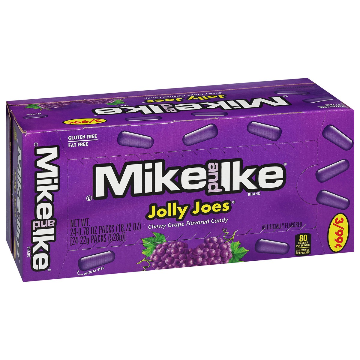 slide 3 of 4, Mike And Ike Jolly Joes, 24 ct