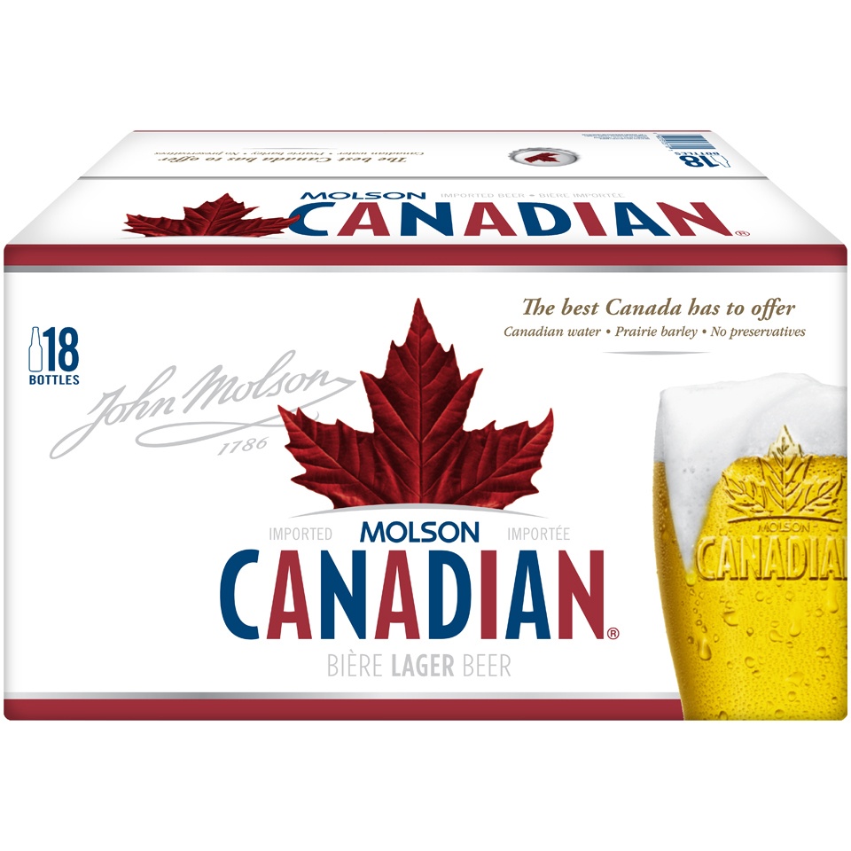 slide 1 of 1, Molson Canadian Lager Beer, 12 fl oz