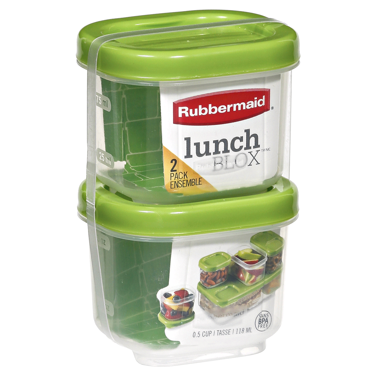 slide 7 of 7, Rubbermaid Lunchblox Snack Container, 2 ct