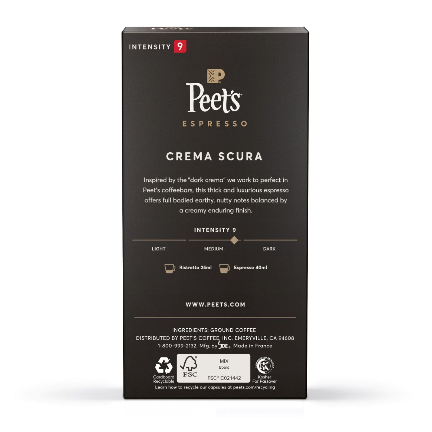 slide 2 of 2, Peet's Espresso Crema Scura Arabica Coffee Pods- 10 ct, 10 ct