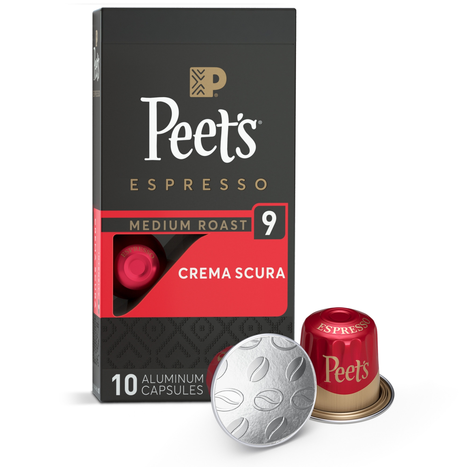 slide 1 of 2, Peet's Espresso Crema Scura Arabica Coffee Pods- 10 ct, 10 ct