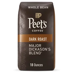 Peet's Coffee, Major Dickason's Dark Roast Whole Bean Coffee - 18oz Bag