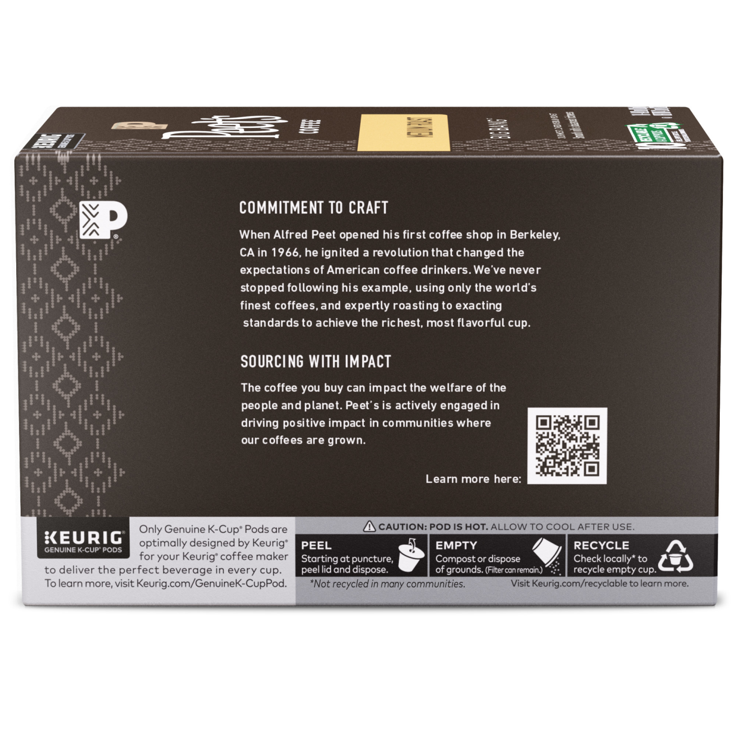 slide 2 of 2, Peet's Coffee, Big Bang Medium Roast Coffee Pods - 10ct Carton, 10 ct