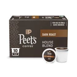 Peet's Coffee House Blend Dark Roast Coffee K-Cup Pods - 4.4 oz