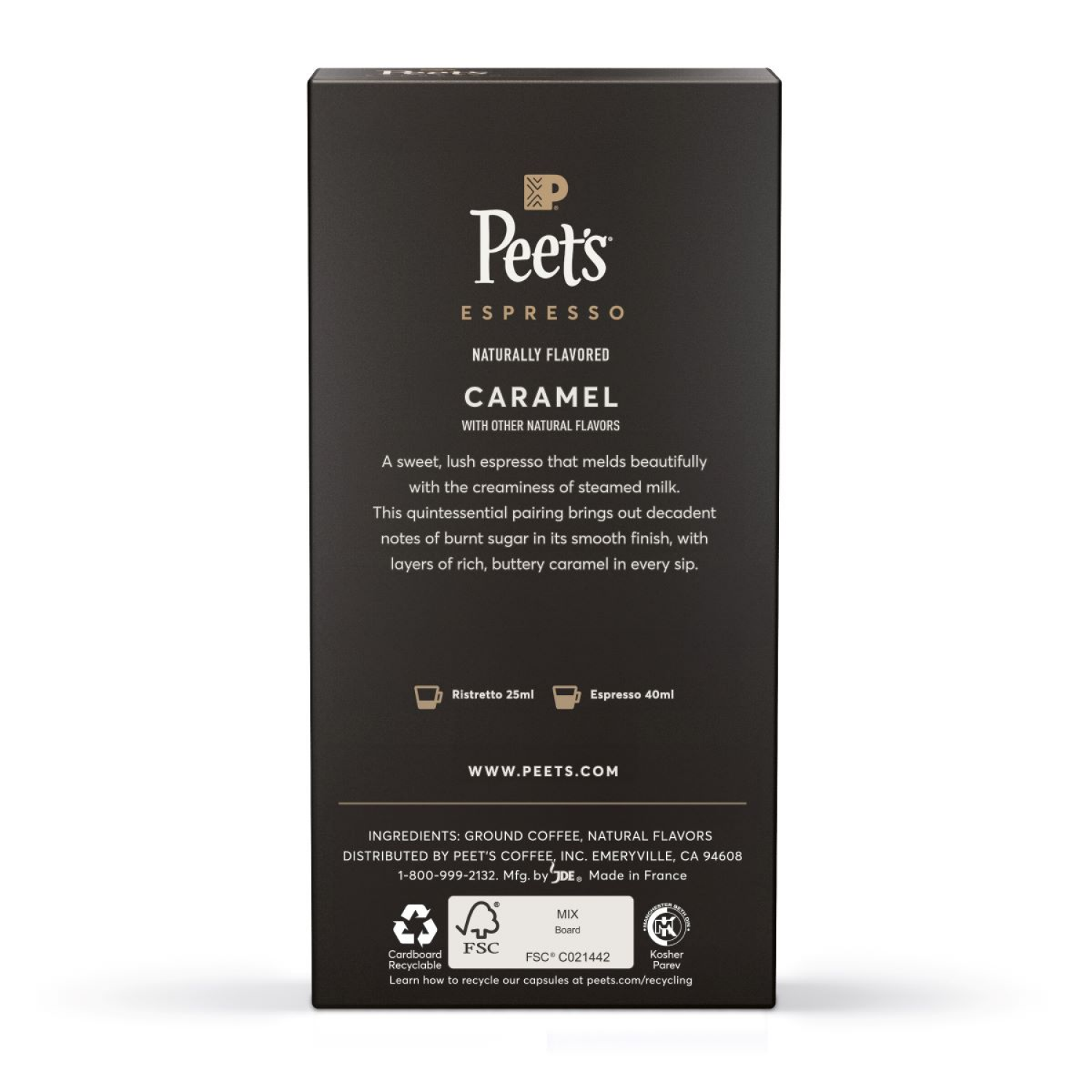 slide 2 of 2, Peet's Coffee, Caramel Light Roast Capsules - 10ct Capsules, 10 ct