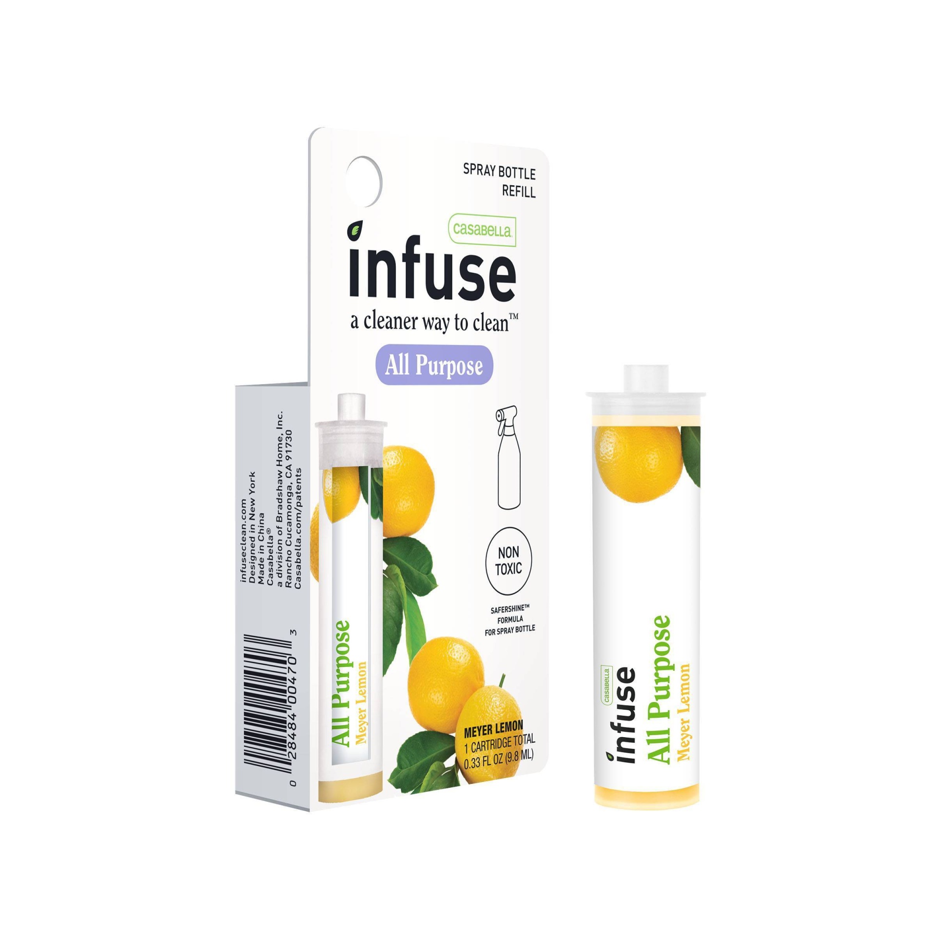 slide 1 of 7, Casabella Infuse All Purpose Cleaner Refill Concentrate - Meyer Lemon, 0.33 oz